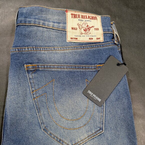 $159 True Religion Men's Geno SN Slim Jeans Relaxed Stretch Size 36x32 Denim